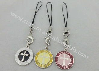 Christ Centered Hard Enamel Pin Lions Club , Brass Nickel Plating With Mobile Strap