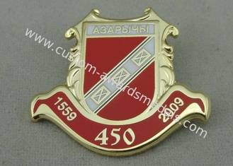 Army Brass Hard Enamel Pin With Brooch Gold Plating 1.5 mm