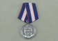 Antique Silver Government Short Ribbon Medals , Awards Medallions With Brass Material