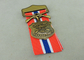 Zinc Alloy Military Awards Medals , 3D Die Casting Short Ribbon Medallions